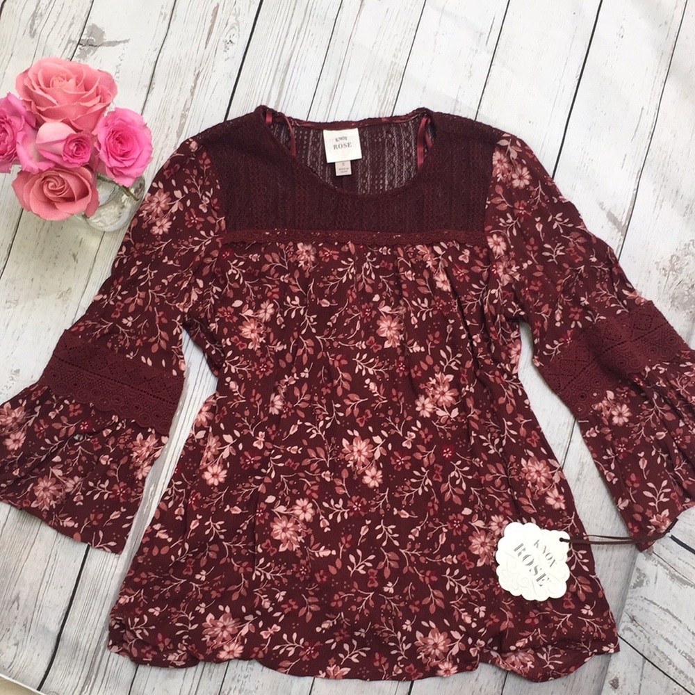 Floral Lace Boho Blouse